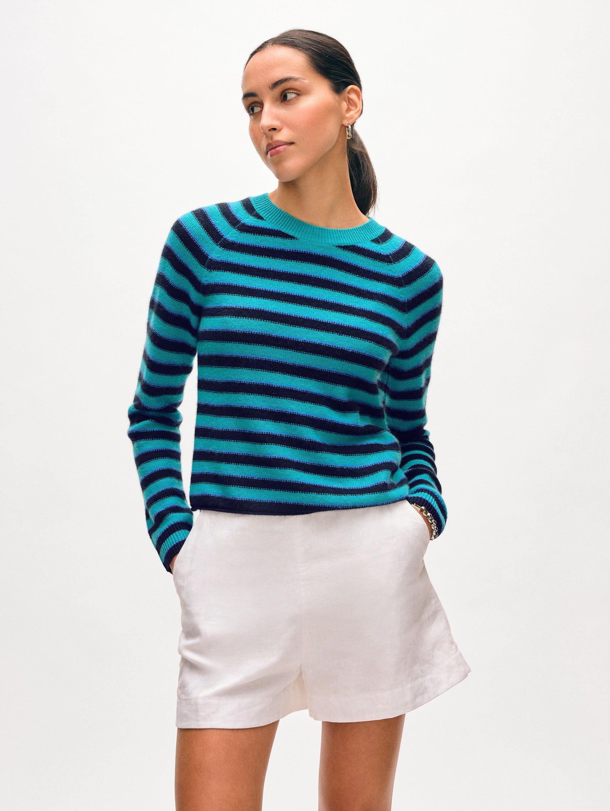 Cashmere Striped Sweatshirt