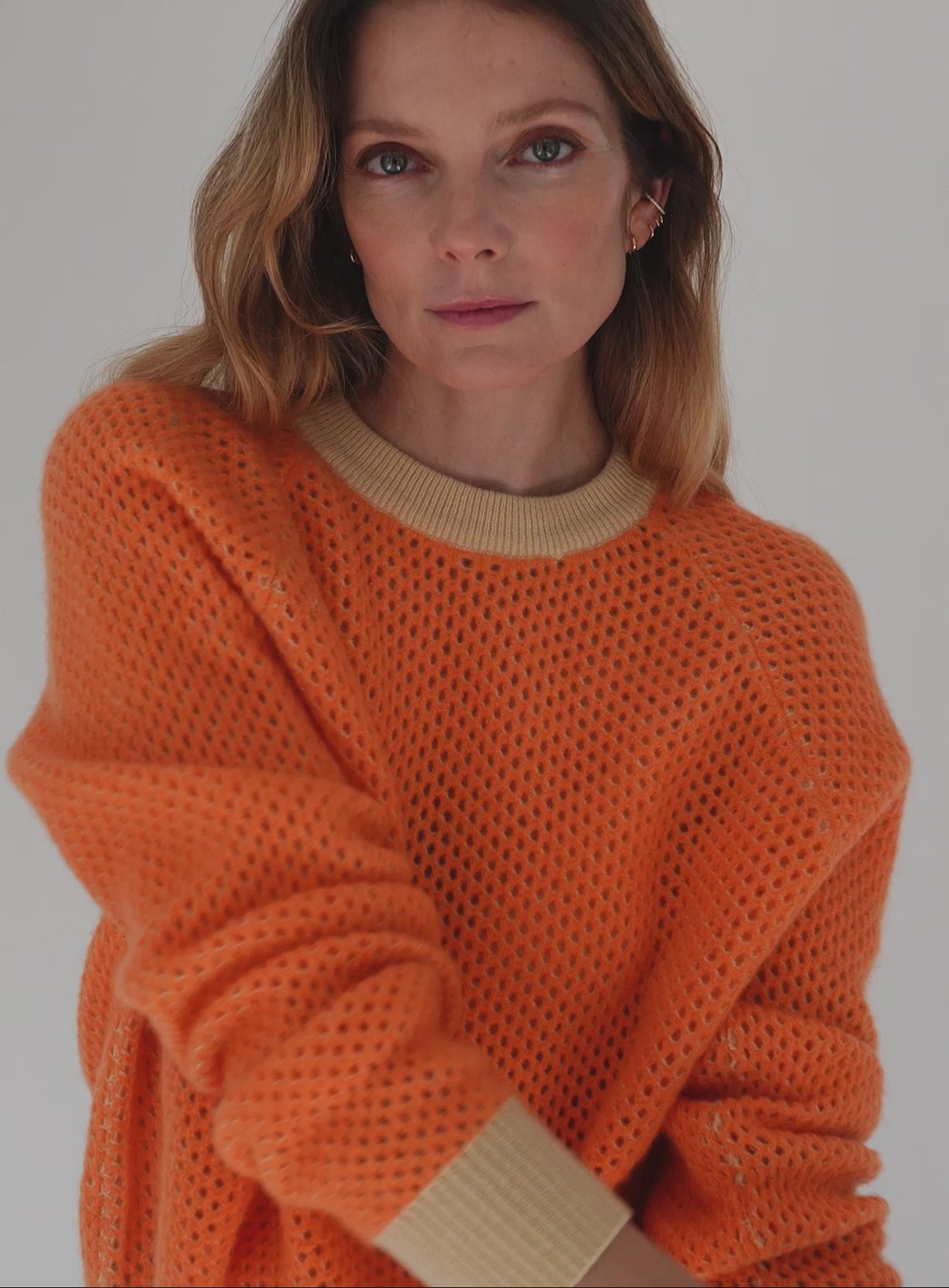 Cashmere Mesh Sweatshirt