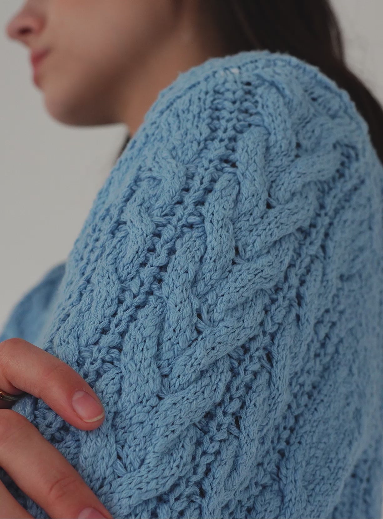 Cotton Cable Crewneck