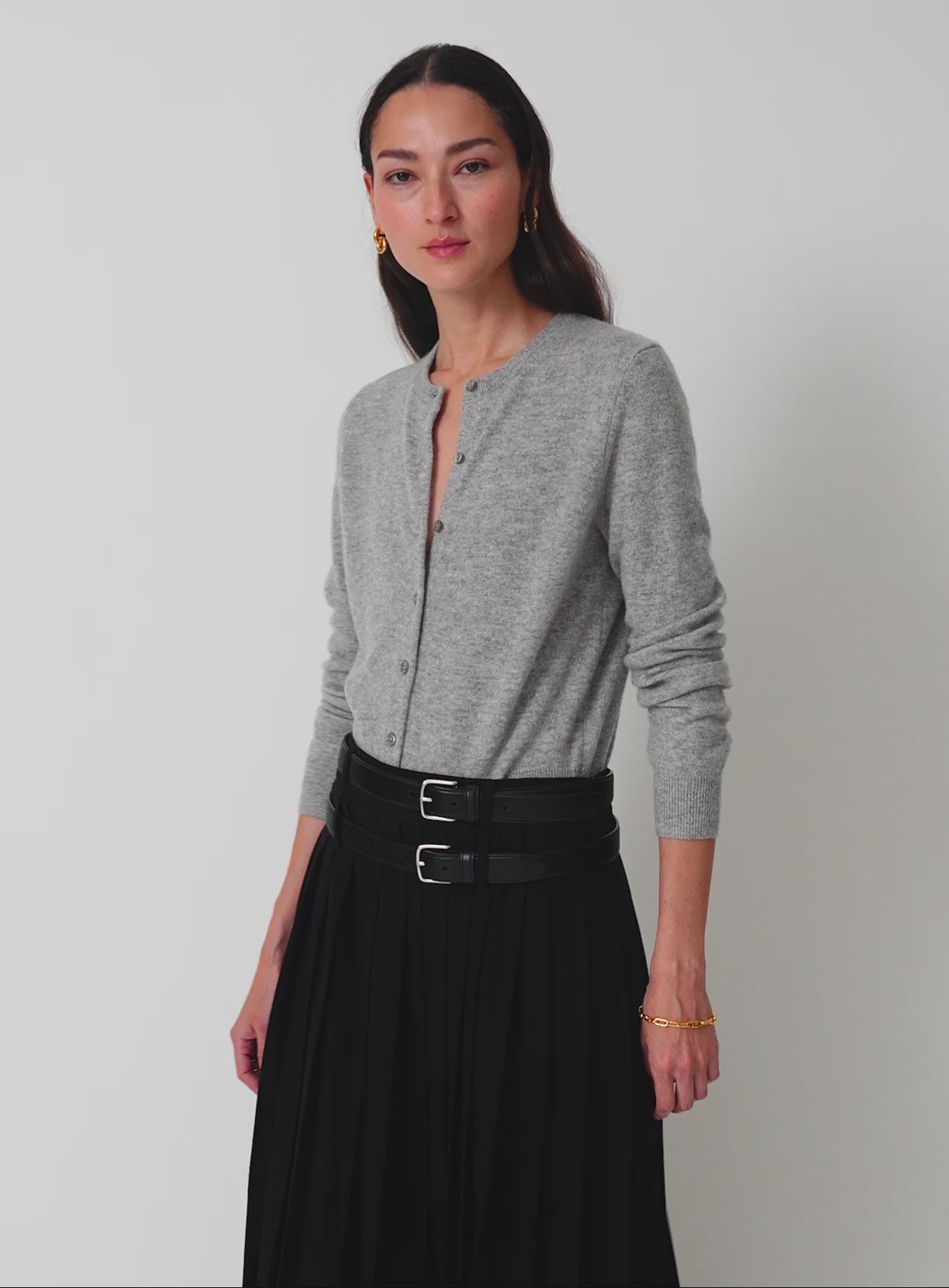 Cashmere Crewneck Cardigan