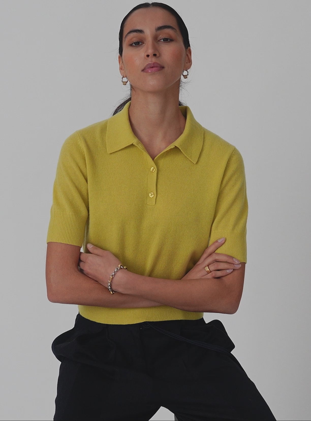 Cashmere Polo Top