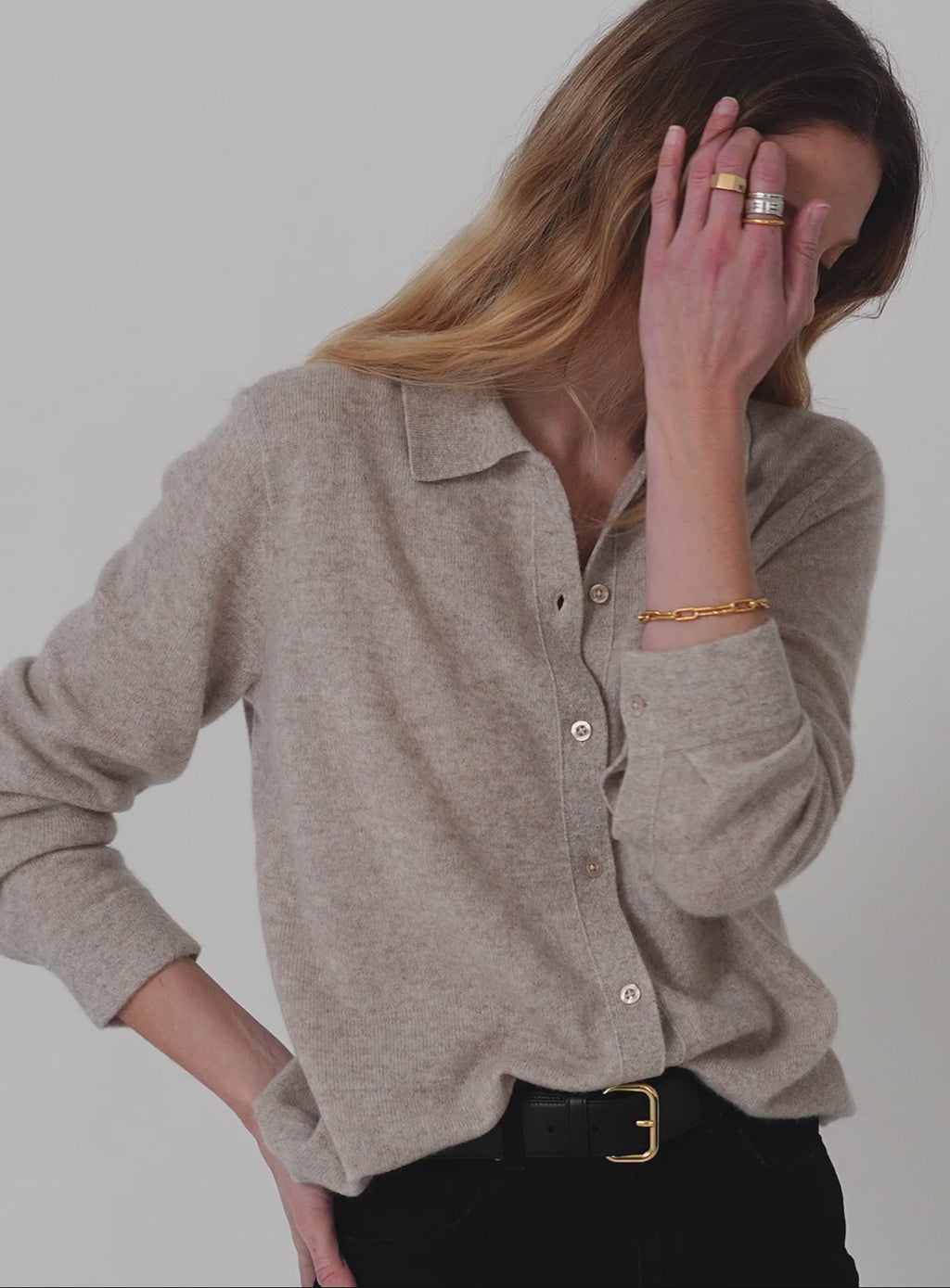 Cashmere Button Down Shirt
